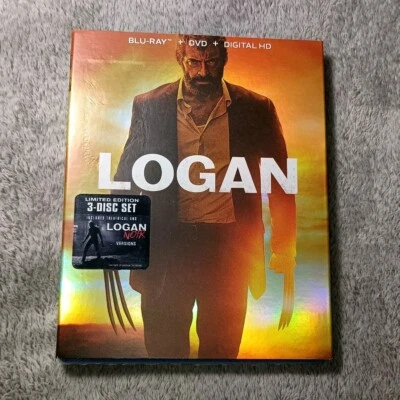 Logan 2017 Limited Edition 3 Disc Set Blu-ray DVD Theatrical & Noir New Sealed - Image 1 of 4