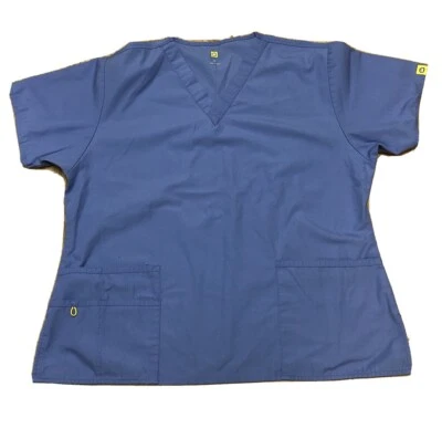 Wonder Wink Unisex Scrub Top Size XL Sky Blue NWOT - Image 1 of 4