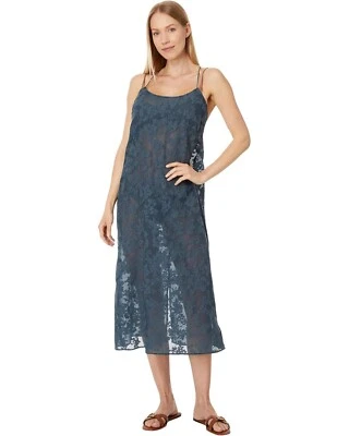 Madewell Cover-Up Midi Dress Womens Sheer Floral Deep Shadow Sleeveless Halter - Image 1 of 2
