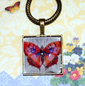 ALPINE ADE DESIGNS Pink & Purple BUTTERFLY NECKLACE * GIFT BOX * #H29 *USA Made - Bild 1 von 3