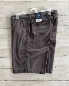 George At The Knee Flat Front Men’s Shorts Stretch Super Soft Gray Size 30 - Picture 1 of 5