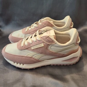 Reebok bequeme Damenschuhe Größe US 8,5 elfenbeinfarben pfirsichfarben Laufen Turnschuhe Fußbett pink - Bild 1 von 8