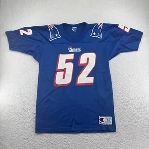 Vintage Champion New England Patriots Ted Johnson Jersey Mens 44 Blue NFL READ - Picture 1 of 11