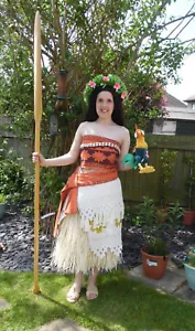 MOANA HAWAIIAN COSTUME HOME MADE SIZE UK 8-10 - Picture 1 of 13