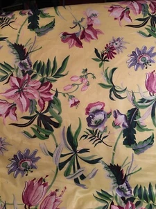 Vintage Fabric Bassett McNab BERMUDIANA Glazed Chintz Cotton 1 Yard - Picture 1 of 4