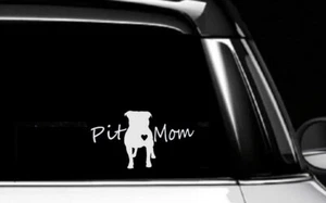 Pitbull Mom Hund Hunde DOG Aufkleber 2 Stck. JDM Decal Auto Sticker 18  cm - Bild 1 von 2