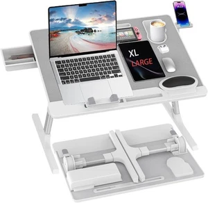 Laptop Desk for Bed,YOSOFT X-Large Foldable Lap Table with Wrist Gray - Afbeelding 1 van 7