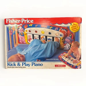 Fisher Price Kick and Play Piano Vintage 71248 Open Box 1998 Music Lights Works! - Picture 1 of 8