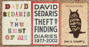 3 x David Sedaris Books + Diabetes with Owls + Best of Me + Theft by Finding - Photo 1/5