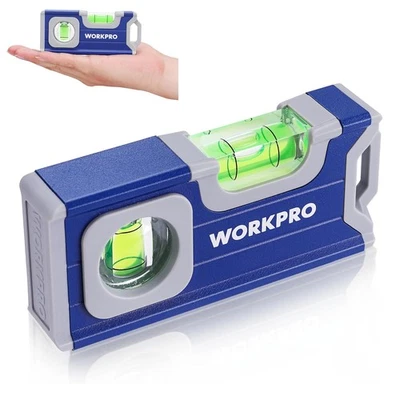 WORKPRO Magnetische Wasserwaage mit 2 Libellen 90°/180° für Messungen - Bild 1 von 4