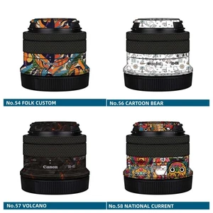 Pour Canon RF-S 18-45 MM F4,5-6,3 IS STM objectif d'appareil photo décalcomanie peau vinyle enveloppe - Photo 1 sur 99