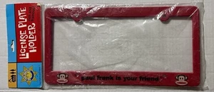 Vtg PAUL FRANK License Plate Holder Julius Monkey Red Frame Y2K 2003 NEW Sealed - Picture 1 of 18