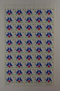 US SCOTT 2440 PANE OF 50 LOVE STAMPS 25 CENT FACE MNH - Picture 1 of 1
