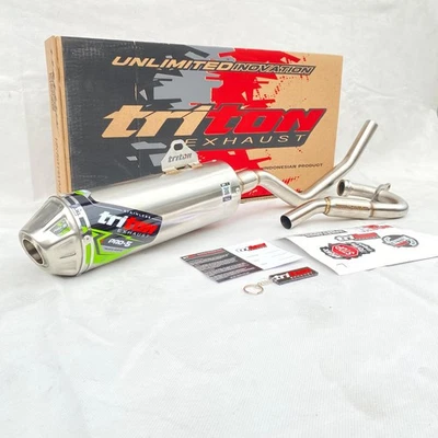 Escape Triton apto para Kawasaki KLX 250 2007-2023 sistema completo acero inoxidable Foto 1 de 4