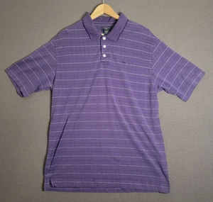Polo Dockers vintage uomo taglia grande viola a righe manica corta *difetto* - Foto 1 di 14