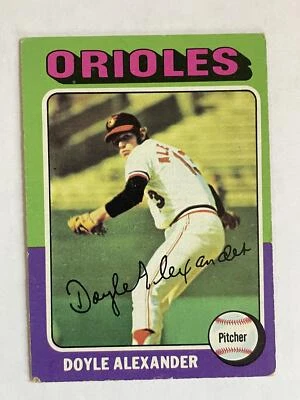 1975 Topps #491 Doyle Alexander Baltimore Orioles - Image 1 of 2