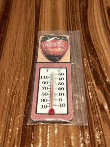 Vintage Drink Coca-Cola Fridge Magnet Thermometer New Old Stock - Picture 1 of 8