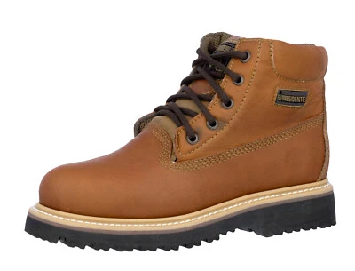 Botas de Trabajo Para Hombre Marrón Miel Punta Suave Construcción Cordones Bota Trabajo Talla 9-11 Foto 1 de 4