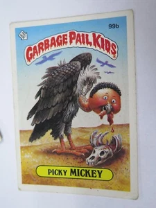 1986 Series 3 GPK Garbage Pail Kids Sticker OS3 Picky MICKEY #99b – Sticker - Picture 1 of 4