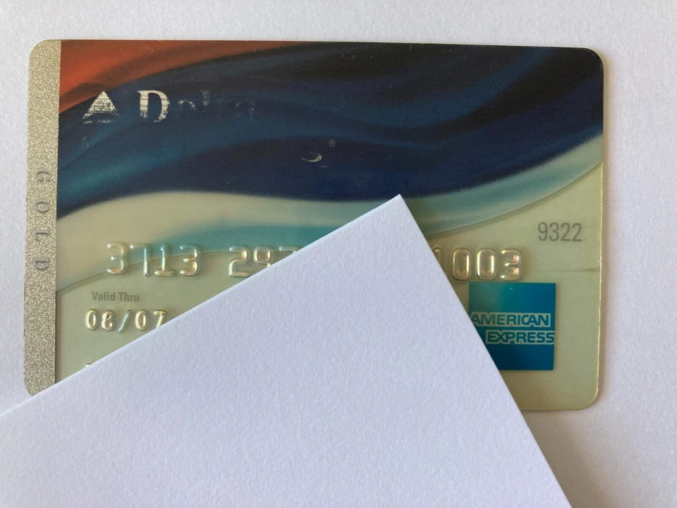 Expired American Express Delta Airlines Gold Credit Card Bank AmEx - Image 1 of 1