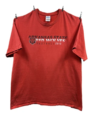 Arkansas State Red Wolves Football 2013 Red T-Shirt Men's XL Gildan Pre-Owned - Image 1 of 4