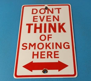 Vintage No Smoking Sign - Gas Warning Caution Porcelain Sign - Picture 1 of 15