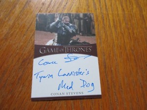 Game of Thrones The Iron Anniversary Series 1 CONAN STEVENS Autograph