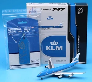 Modelo de avión fundido a presión JC Wings 1:400 KLM Air Boeing B747-400 PH-BFG aletas hacia abajo - Imagen 1 de 14