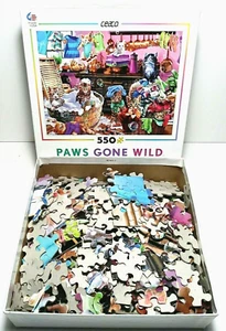 Paws Gone Wild 550 Piece Jigsaw Puzzle Kittens in The Kitchen Ceaco USA - Picture 1 of 7