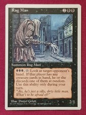 Magic The Gathering 4TH EDITION RAG MAN single black card MTG