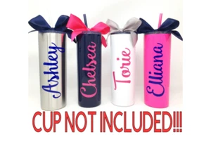 Personalized Name Custom Vinyl Decal For Your Tumbler Water Bottle Cup Sticker - Picture 1 of 4