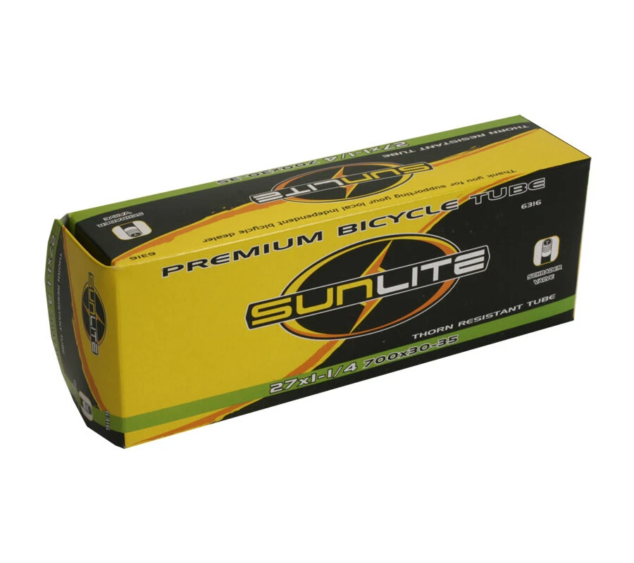 Sunlite Bicycle Inner Tube Thorn Puncture Resistant 700x30-35c / 27 x 1-1/4" - Image 1 of 1