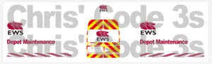 Code 3 Adhesive Vinyl Decal Suit Oxford Diecast 1/76 various - EWS Depot Van - Picture 1 of 8