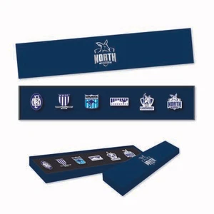 333482 NORTH MELBOURNE CANGUROS AFL TEAM SET 6 PIN COLECCIÓN CAJA PRESENTACIÓN - Imagen 1 de 2