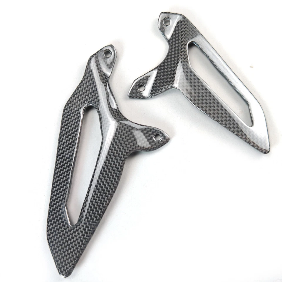 Para Ducati 899 959 1199 1299 Panigale V2 Fibra de Carbono Talón Protector Pie Placas Foto 1 de 4