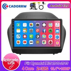 RADIO COCHE 10.1" Android 13 gps navegación cámara rds Para Hyundai ix35 Tucson 2009-2015 - Imagen 1 de 13
