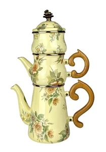MacKenzie Childs 1983 Vintage Victoria & Richard Flower Market Teapot Sugar Trio - Picture 1 of 9