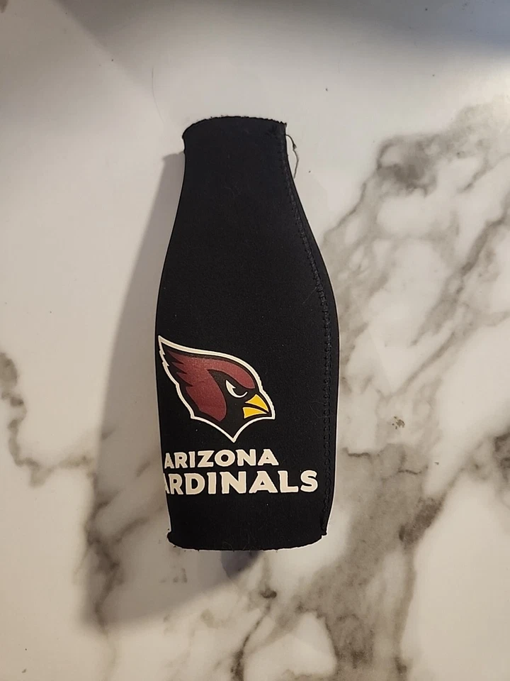 Arizona Cardinals Zipper Bottle Neoprene Beverage Holder Cooler Football - Image 1 of 4