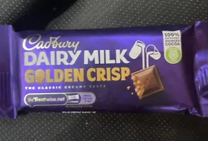 Irish Cadbury - Dairy Milk - 2 Golden Crisp chocolate Bars - Picture 1 of 1