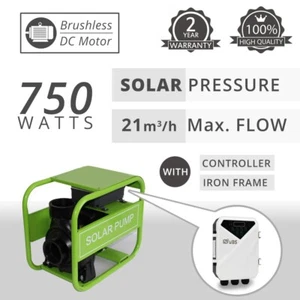 750W Solar Powered DC Pressure Pump Surface Water Transfer Booster Irrigation - Picture 1 of 8