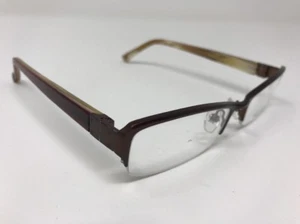 Nicole Miller Street Couture DemoLens Half Rimless Eyeglasses Matte Brown AJ95 - Picture 1 of 9