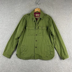 Mambo Womens Military Jacket Size 12 Green Flannel Lined Utility Shirt Buttoned - Bild 1 von 24