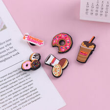 5Pcs Cartoon Donuts Shoe Buckle Food Drinks DIY Shoe Accessories For Sand`eo