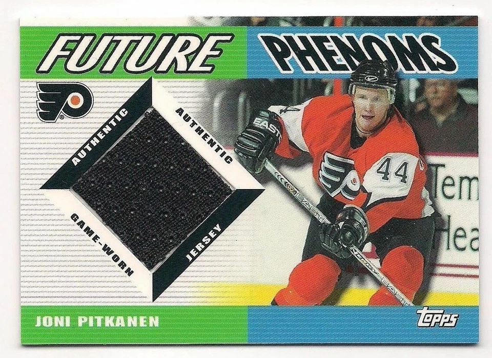 Joni Pitkanen 03-04 Topps Traded & Rookies Future Phenoms Authentic Game Jersey - Image 1 of 1