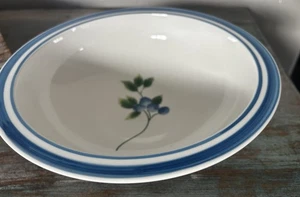 LL Bean Blaubeere auf weiß Runde Servierschüssel 9 1/4" - Bild 1 von 4