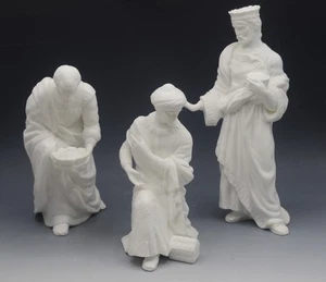 LENOX  1991  BISQUE CHINA NATIVITY THREE KINGS WISE MAN 3 FIGURINES MIB - Picture 1 of 11