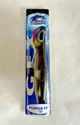 WILLIAMSON Popper Pro 130 -  Holographic Black - PP130#HOBK - SINGLE HOOKS - Image 1 of 4