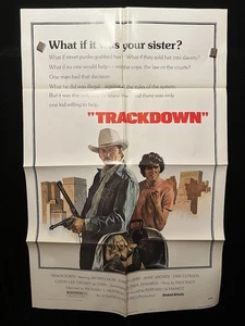 Trackdown 1976 One Sheet Movie Poster Cowboy Western Erik Estrada - Picture 1 of 1