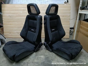 RECARO LX B Pair JDM Authentic Recaro Reupholstered Synthetic Leather Alcantara - Picture 1 of 20