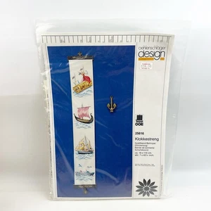 NEW Oehlenschlager Klokkestreng Cross Stitch Kit Craft Ships Bell Pull Linen - Picture 1 of 3